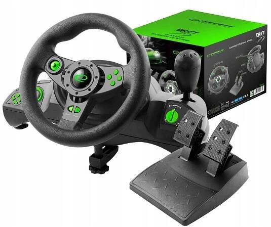 VOLANT PRO HRY ZÁVODY PEDÁLY BĚHY VIBRACE SADA PC PS3 PLAYSTATION3