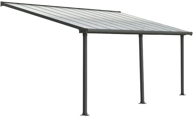 Palram - Canopia  Olympia 3 x 6.1 Terrassenüberdachung Anthrazit klar