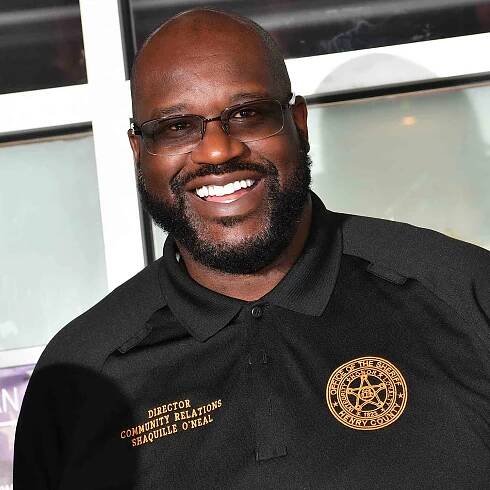 Shaquille O'Neal attends Shaq Attack Day at Nana's Chicken & Waffles 