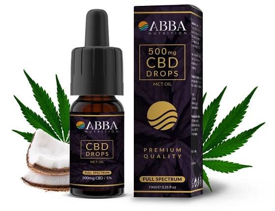 500 mg CBD drops with MCT oil, with a full spectrum of cannabinoids