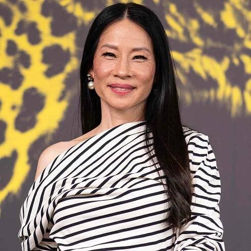 Lucy Liu meets fan during the 78th Locarno Film Festival