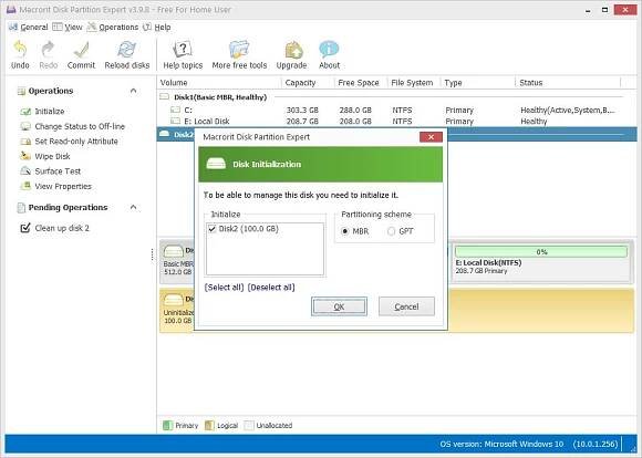 Main interface