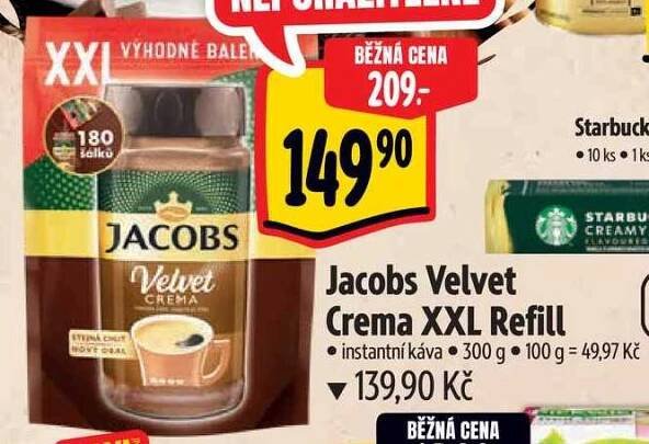 Jacobs Velvet Crema XXL Refill, 300 g