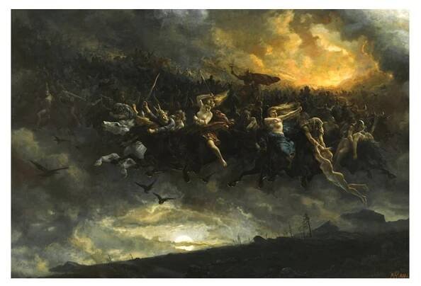 The Wild Hunt of Odin By Peter Nicolai Arbo Plakát | Slavní umělci | Gallerix.cz