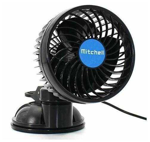 Automobilový ventilátor 6-12V Turbo s prísavkou