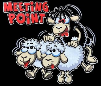 Obrázek produktu Dámské tričko Černá Ovce Beránek Meeting Point