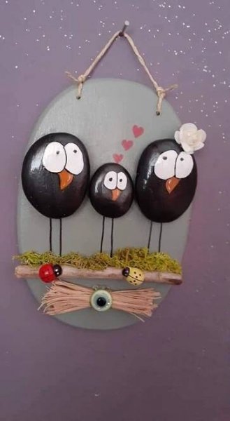 Pin by Kıymet Dulkadiroğlu on tas | Rock crafts, Painted rocks craft, Bird crafts