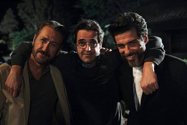 Marco Giallini, Edoardo Maria Falcone, Alessandro Gassman - Boží vůle - Z natáčení