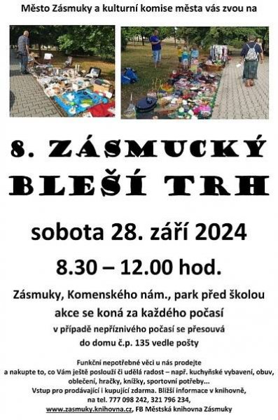 Bleší trh v Zásmukách 28. 9. 2024 | Město Zásmuky, Středočeský kraj