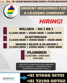 URGENT REQUIRED FOR A LEADING COMPANY - Googal Jobs