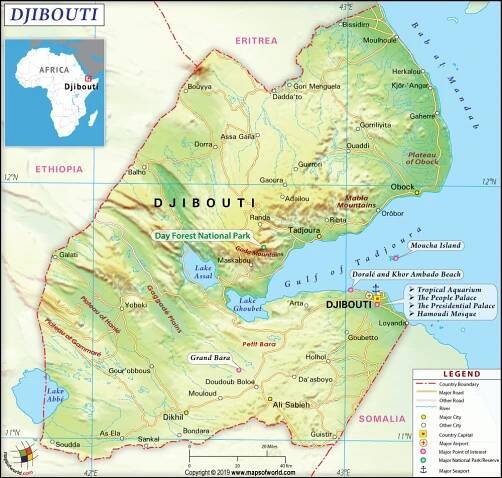Djibouti Map