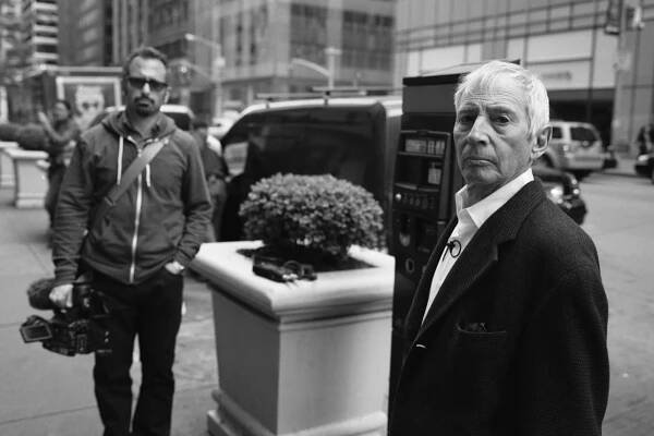 Filmmaker Andrew Jarecki (left) and Robert Durst in "The Jinx: The Life and Deaths of Robert Durst."