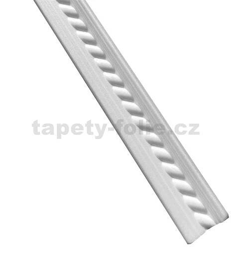 Polystyrenové dekorativní lišty, rozměr 1000 x 40 x 30 mm, vlnovky bílé | tapety-folie.cz
