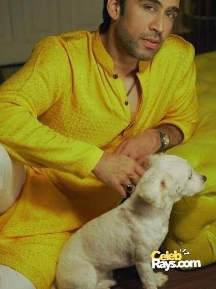 Ali Rehman Khan with dog