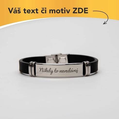 Nerezový náramek panský s vlastním textem, nebo symbolem C - 3232