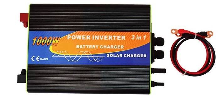 KOSUN měnič napětí s nabíječkou a MPPT regulátorem DC12V / AC230V, 1000W