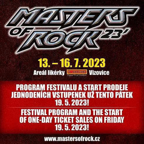 Program festivalu MASTERS OF ROCK 2023 bude online už tento pátek! | PRAGOKONCERT BOHEMIA, a.s.