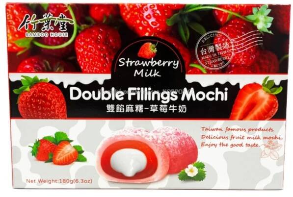 Bamboo House Mochi 180g Double Filling (krabice) - Strawberry milk (24)