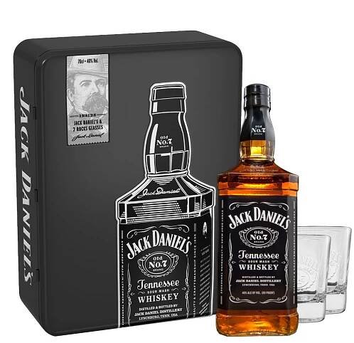 Jack Daniel's No.7 + 2x sklo Plech