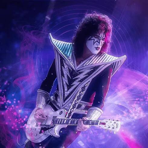 Tommy Thayer of KISS, Photo Illustration Artwork