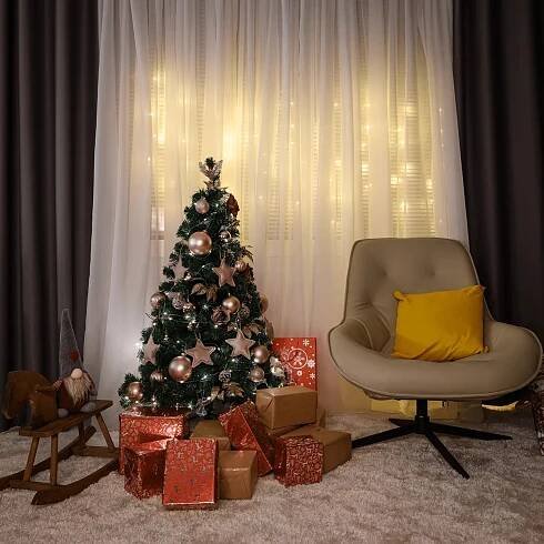 Vánoční stromek s kovovým stojanem, 120 cm, CHRISTMAS TYP 10