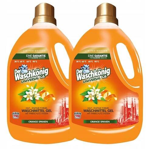 Waschkonig Gel na praní Pomerančová vůně Španělsko 6,61 l 220 pr