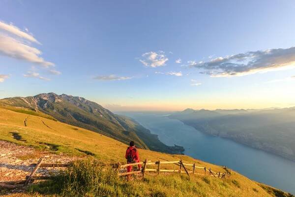 Monte Baldo Wanderung Blick auf den Gardasee