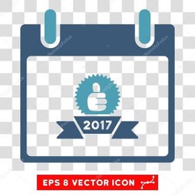 2017 Award Ribbon Calendar Day Eps Vector Icon