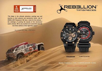 As Official Timekeeper of the premiere of the Dakar "3rd Chapter" taking place in Saudi Arabia, REBELLION Timepieces customizes its Predator Chronograph. - Rebellion Timepieces