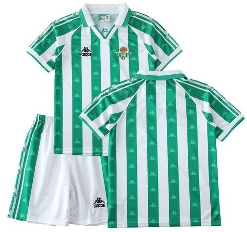 Real Betis Dětské Domácí dres komplet retro 1995-97
