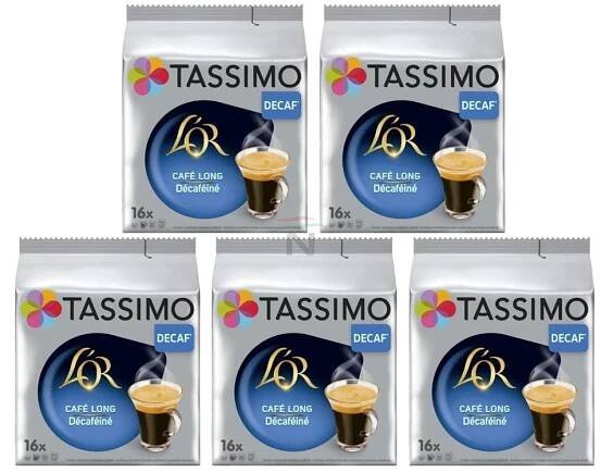 Tassimo L'or Lungo Decaf Bezkofeinová káva 16 kusů karton 5 balení ⇒ 495 Kč - Kávové kapsle pro TASSIMO