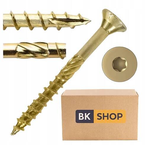 Tesařské vruty do dřeva 100 ks TORX 6x60 mm KUŽELOVÉ sada vrutů
