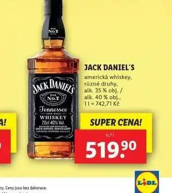 Lidl Jack daniel´s nabídka