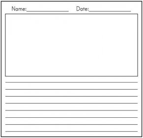 Primary Writing Paper With Picture Boxes And Without Multiple Levels