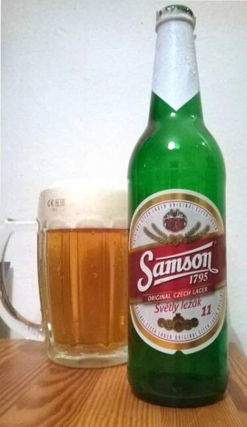 Samson světlý ležák 11°,   lahev, pulltir