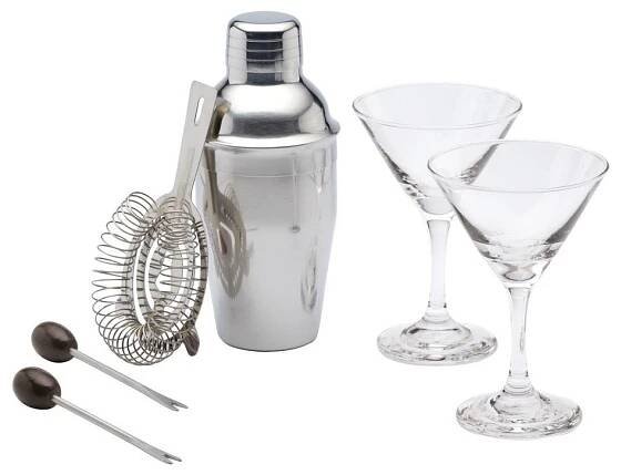 6dílný koktejlový set Kitchen Craft Martini Bar Craft