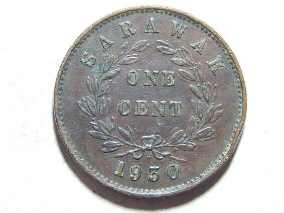 Sarawak 1 Cent 1930 H VF č38257