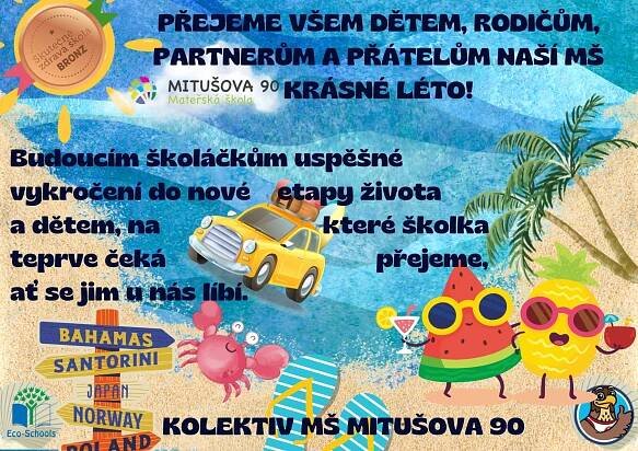 Přání na prázdniny | MŠ Mitušova 90