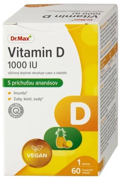 Dr. Max Vitamín D 1000 IU 1×60 tbl, výživový doplnok