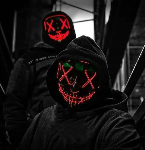 Svítící ledová maska na Halloween párty Koncert Materiál plast