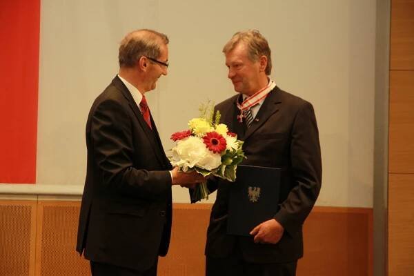 Ministerpräsident a.D. Matthias Platzeck mit Karl Lau