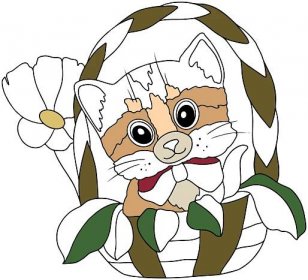 Omalovánka malé kotě - Online a Tisk zdarma pro děti!