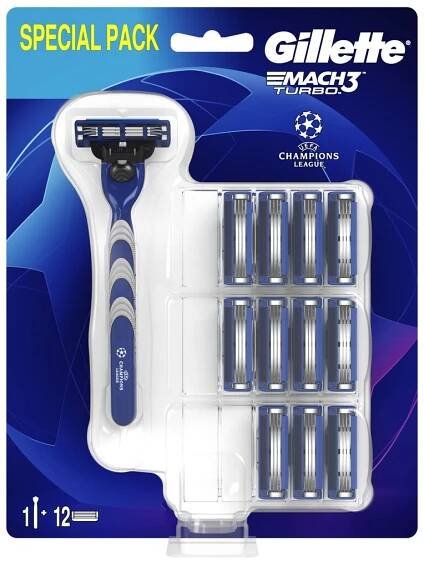 Gillette Mach3 Turbo holicí strojek + 12 ks hlavic