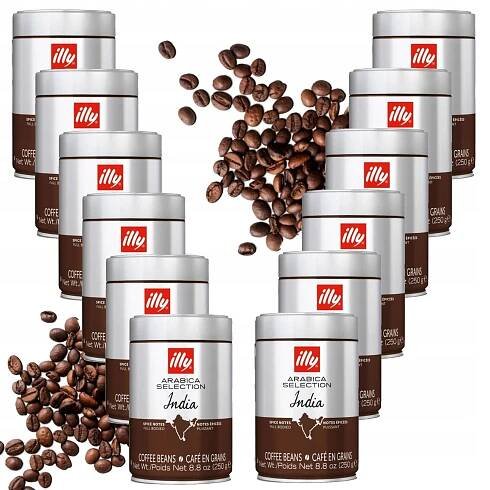 Sada - Káva zrnková illy Selection India 100% Arabica 12x250g