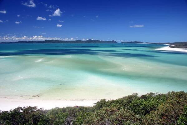 Pláž Whitehaven Beach, Austrália