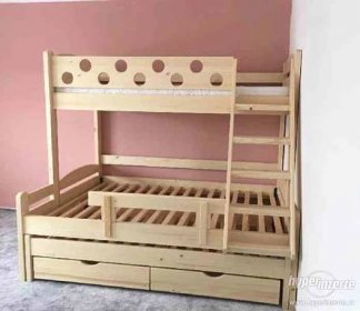 Dřevěná patrová postel (Palanda)- NOVÁ - foto 1