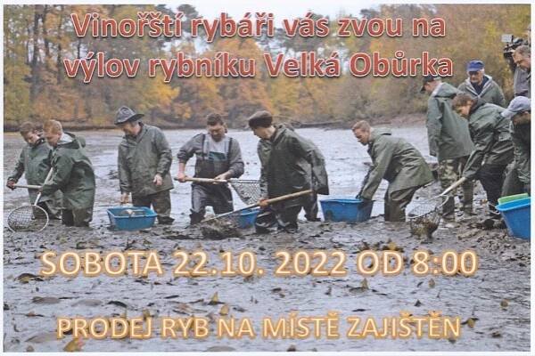 Výlov rybníku Velká Obůrka - Praha 19
