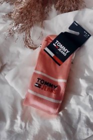 Tommy Jeans unisex ponožky 2 páry - růžová, bílá - BePink.cz