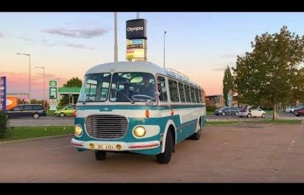 (4K) Autobus ŠKODA 706 RTO LUX - jízda dálkovým autokarem z roku 1962