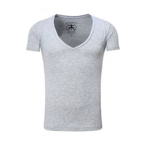 Tričko Akito Tanaka V-Neck - šedé